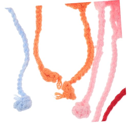 SOPOTUTU 6 Stück Mini Gestrickte Mützen aus Garn für Kleine Tiere und Puppen Atmungsaktive Handgestrickte Hüte als Dekoration Vielseitige Mini Hüte für Frühlings und Sommer Accessoires von SOPOTUTU