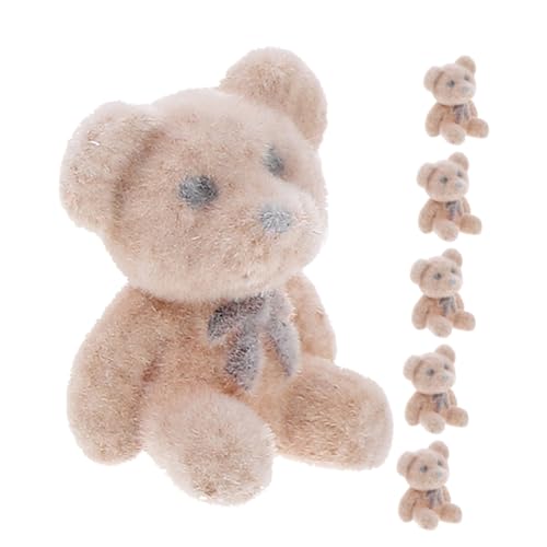SOPOTUTU 6 Stück Mini Plüschbären für Hochzeiten Partys und Geschenkverpackungen Weiche Flockierte Kuscheltiere Deko für Events und Süße für Gäste von SOPOTUTU