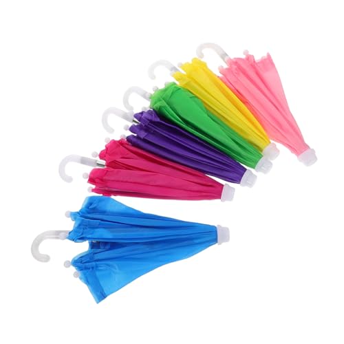 SOPOTUTU 6 Stück Mini-Regenschirm bunter Regenschirm Miniaturschirm Miniaturregenschirm Spielzeugregenschirm Mini-Gartenfiguren Fotografie Requisiten Kleiner Regenschirm Plastik von SOPOTUTU