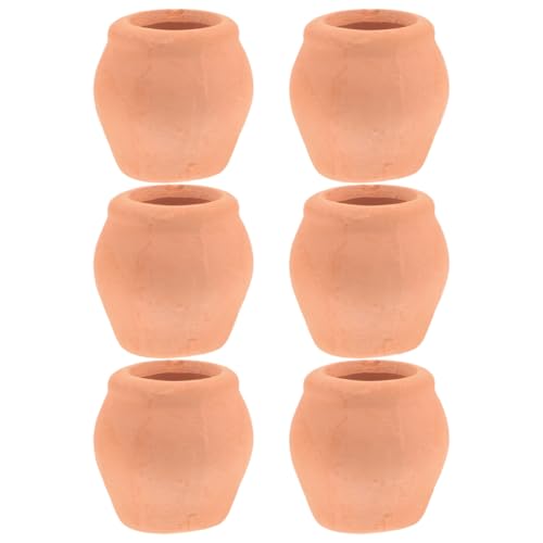 SOPOTUTU 6 Stück Mini Sukkulenten Pflanzgefäße Gartentöpfe Kleine Tontöpfe Sukkulenten Pflanzgefäße Kleine Terrakotta Töpfe Mini Terrakotta Töpfe Seerosentopf Kleine Töpfe Für von SOPOTUTU