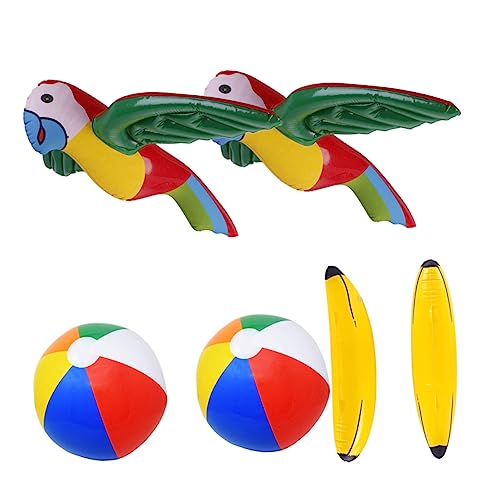 SOPOTUTU 6 Stück Teiliges Aufblasbares für Strand Tier Simulation Papagei Banane Strandball Lustige und Lehrreiche Bade und Wasserspielzeuge für Junge Mädchen Farbenfroh und Sicher SOPOTUTU 6 Stück Teiliges Aufblasbares für Strand Tier Simulation Papagei Banane Strandball Lustige und Lehrreiche Bade und Wasserspielzeuge für Junge Mädchen Farbenfroh und Sicher von SOPOTUTU