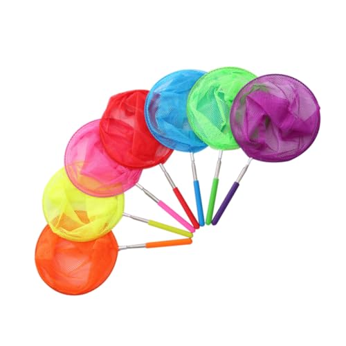 SOPOTUTU 6 Stück Teiliges Ausziehbares Fischernetz aus Leichtes Teleskop Netz zum von Insekten Schmetterlingen und Kleinen Fischen Outdoor für Mädchen und Jungen Farblich Zufällige Farbe von SOPOTUTU