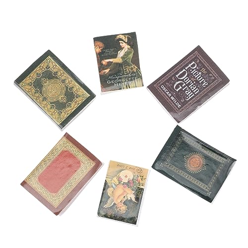 SOPOTUTU 6 Stück Teiliges Buchmodelle Vintage Puppenhaus Dekoration Fotografie Requisiten für Kreative Spielwelten und Mini Einrichtung SOPOTUTU 6 Stück Teiliges Buchmodelle Vintage Puppenhaus Dekoration Fotografie Requisiten für Kreative Spielwelten und Mini Einrichtung von SOPOTUTU
