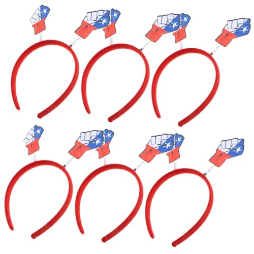 SOPOTUTU 6 Stück Teiliges Chile Kopfschmuck Dekorative Haarreifen für Nationalfeier Festival Kostüm Partyaccessoire Auffälliges Foto Requisit von SOPOTUTU