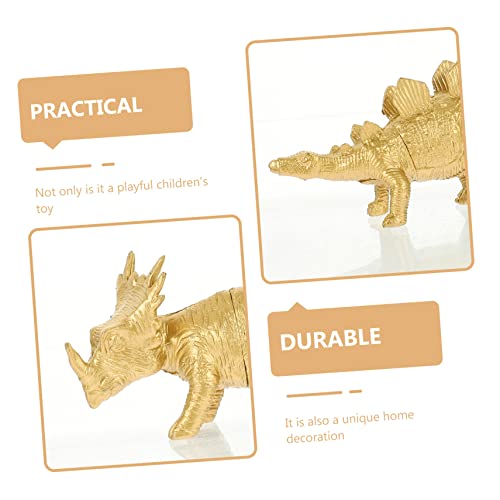 SOPOTUTU 6 Stück Teiliges Dinosaurier Figuren aus Robustem Material Dekorative Miniatur Ornamente für Schreibtisch und Kinderzimmer Goldfarbene Deko Dinosaurier Modelle als und Partydeko SOPOTUTU 6 Stück Teiliges Dinosaurier Figuren aus Robustem Material Dekorative Miniatur Ornamente für Schreibtisch und Kinderzimmer Goldfarbene Deko Dinosaurier Modelle als und Partydeko von SOPOTUTU