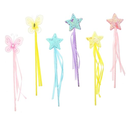 SOPOTUTU 6 Stück Teiliges Feenstab für Buntes Glitzerndes Zauberstab für Bühnenauftritte Kostümpartys Halloween und Fantasievolles Rollenspiel SOPOTUTU 6 Stück Teiliges Feenstab für Buntes Glitzerndes Zauberstab für Bühnenauftritte Kostümpartys Halloween und Fantasievolles Rollenspiel von SOPOTUTU