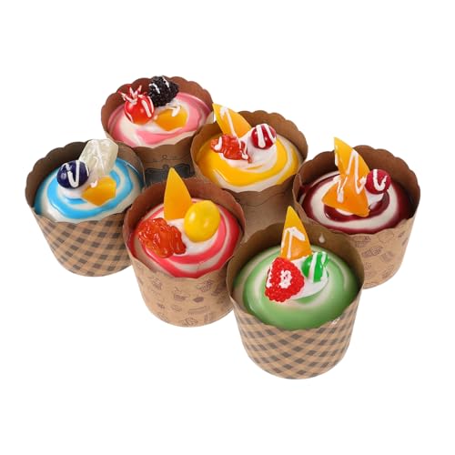 SOPOTUTU 6 Stück Teiliges Künstliche Lebensmittel Figuren Realistische Deko Cupcake Modelle für Kühlschrankmagneten und Kreative Wohnraumgestaltung SOPOTUTU 6 Stück Teiliges Künstliche Lebensmittel Figuren Realistische Deko Cupcake Modelle für Kühlschrankmagneten und Kreative Wohnraumgestaltung von SOPOTUTU
