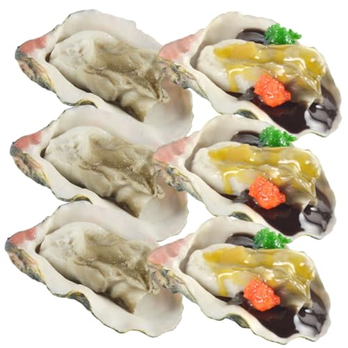 SOPOTUTU 6 Stück Teiliges Künstliches Austernmodell Realistische Fake Meeresfrüchte Deko für Küche Party Tischdekoration Aquarium Zubehör SOPOTUTU 6 Stück Teiliges Künstliches Austernmodell Realistische Fake Meeresfrüchte Deko für Küche Party Tischdekoration Aquarium Zubehör von SOPOTUTU