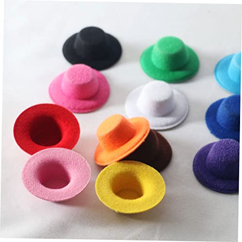 SOPOTUTU 6 Stück Teiliges Miniatur Herren aus Plüsch Leichte Puppenhüte Detailreiche Mini Hüte für DIY Puppenhaus Dekoration Accessoires für Puppen und Bastelprojekte Zufällige Farbe von SOPOTUTU