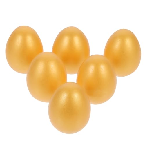 SOPOTUTU 6 Stück Teiliges Natürliche Holz Ostereier zum Bemalen Umweltfreundlich Leicht Kompakt Dekorativ für DIY Party Favor Egg Geeignet für Familienaktivitäten von SOPOTUTU