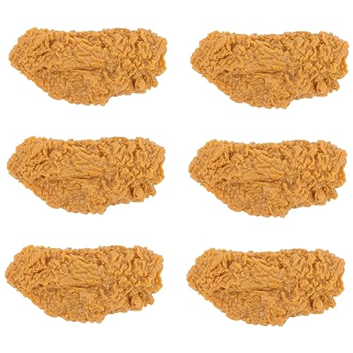 SOPOTUTU 6 Stück Teiliges Realistisches Hähnchenflügel Deko Künstliches Gebratenes Lebensmittelmodell Fotorealistisches Chicken Wing Prop für Garten Küche Fotografie und Wohnraumgestaltung von SOPOTUTU