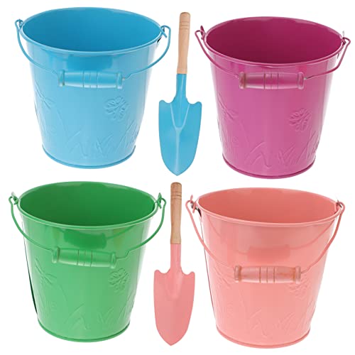 SOPOTUTU 6 Stück Teiliges Sandspielzeug für Eimer mit Strandspielzeug für Jungen und Robustes Eisenmaterial Garten und Am Strand Zufällige Farbe von SOPOTUTU