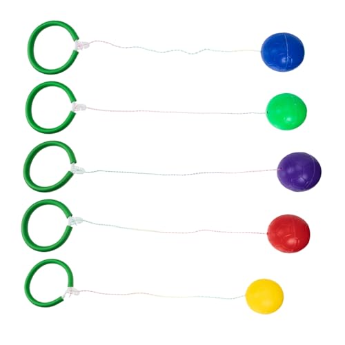 SOPOTUTU 6 Stück Teiliges Skip Ball Springring Elastische Langlebige Hüpfbälle für Draußen und Drinnen Interaktives Sprungspiel Koordination und Ganzkörperfitness von SOPOTUTU