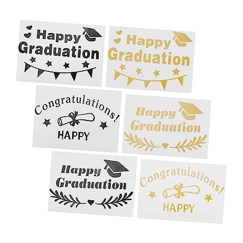 SOPOTUTU 6 Stück Teiliges Transparente Ballonaufkleber für Abschlussfeiern Kreative Sticker für Partys Hochzeiten und Jubiläen Einfach Anzuwenden Langlebig und Sicher von SOPOTUTU