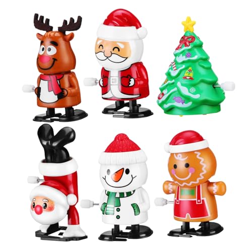 SOPOTUTU 6 Stück Teiliges Wind Up mit Weihnachtsmann Schneemann Rentier Mehr Halloween Weihnachtsdeko Lustige Party Mitgebsel für Einfache Bedienung Buntes Festzubehör SOPOTUTU 6 Stück Teiliges Wind Up mit Weihnachtsmann Schneemann Rentier Mehr Halloween Weihnachtsdeko Lustige Party Mitgebsel für Einfache Bedienung Buntes Festzubehör von SOPOTUTU