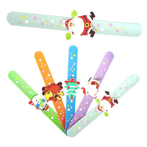 SOPOTUTU 6 Stück Weihnachts Silikon Slap Armbänder Party Mitgebsel Bunte Weihnachtsmotive Schnapparmbänder für Jungen Mädchen SOPOTUTU 6 Stück Weihnachts Silikon Slap Armbänder Party Mitgebsel Bunte Weihnachtsmotive Schnapparmbänder für Jungen Mädchen von SOPOTUTU