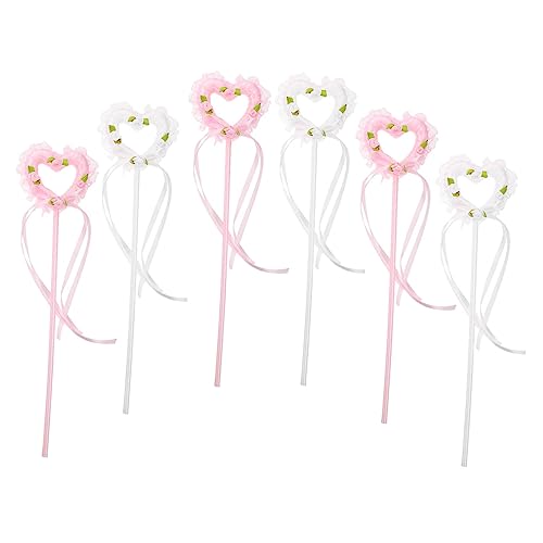SOPOTUTU 6 Stück Zauberstab heeloween Fairy Wand laufstall Geschenkidee Toy Glitters Stöcke Schleife Party Feenhaftes Neuheit Feenstab -Fee-Sticks- Schaum von SOPOTUTU