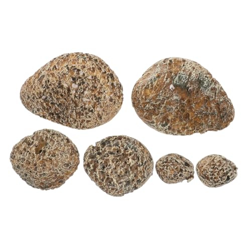 SOPOTUTU 6 Stücke Simulierte Modell Künstliche Stein Desktop Künstliche Blume Bonsai Ornament Terrarium Künstliche Landschaft Micro Landschaft Gefälschte Stein Weich von SOPOTUTU