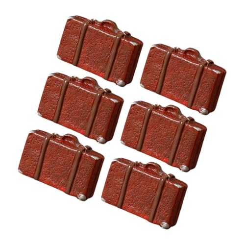SOPOTUTU 6 Teilige Koffer Requisiten Realistische Winzige Koffer Puppenhaus Koffer Mini Gepäckspielzeug Vintage Party Reise Mini Puppenkoffer Mini Koffer Miniatur Koffer von SOPOTUTU