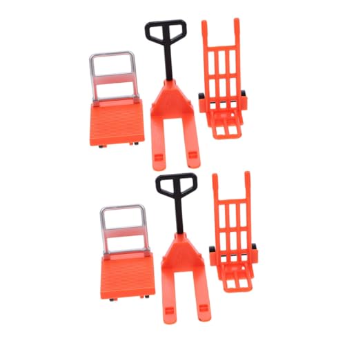 SOPOTUTU Miniatur-Spielzeug-bausatz 6-teilig Für Jungen Und Mädchen Technisches Spielzeug Gabelstapler Baufahrzeug von SOPOTUTU