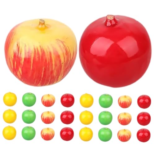 SOPOTUTU 60 Stück Simulationsapfel Deko Schaumstoff-kunstäpfel Künstliche Mini-äpfel Künstliche Früchte Äpfel Realistische Falsche Früchte Lebensechte Simulationsäpfel Schaumfruchtäpfel Pu von SOPOTUTU