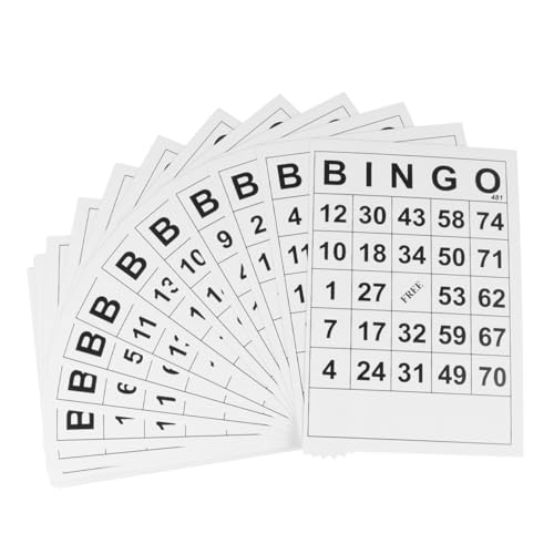 SOPOTUTU 60 Stück Teiliges Bingospielkartenset aus Beschichtetem Papier Langlebig und Ungiftig für Unterhaltsames Brettspiel mit Freunden und Kindern zur Intellektuellen von SOPOTUTU