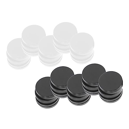 SOPOTUTU 60 Stück Teiliges Schachspiel Ersatzspielsteine Weiß und Schwarz Runde Praktische Schachfiguren Spielchips Glatte Oberfläche Sichere Spielsteine für Brettspiele von SOPOTUTU