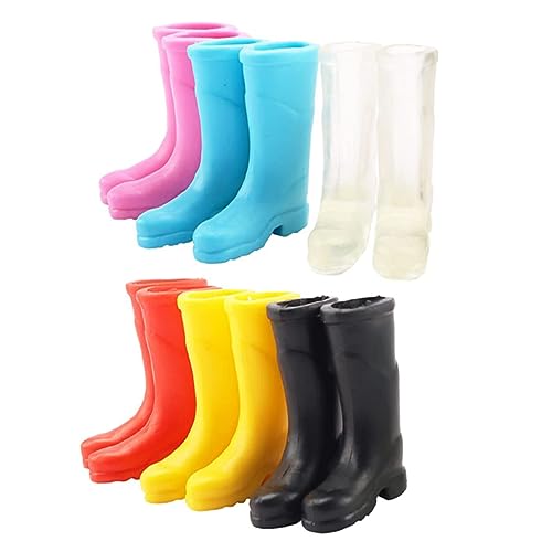SOPOTUTU 6Paare Mini Regenstiefel Dekorationen Für Miniaturhäuser Puppenhaus Zubehör Realistische Gestaltung Für Kreative Landschaften Gartenprojekte SOPOTUTU 6Paare Mini Regenstiefel Dekorationen Für Miniaturhäuser Puppenhaus Zubehör Realistische Gestaltung Für Kreative Landschaften Gartenprojekte von SOPOTUTU