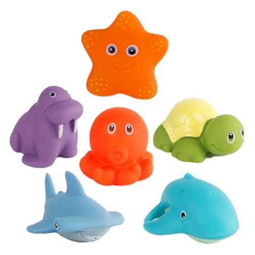 SOPOTUTU 6Stücke Badewannenspielzeug Farbwechselndes Tier Duschspielzeug aus Robustem Vinyl für Sicheres Wasserspielzeug für Badewanne Pool und Garten für Jungen SOPOTUTU 6Stücke Badewannenspielzeug Farbwechselndes Tier Duschspielzeug aus Robustem Vinyl für Sicheres Wasserspielzeug für Badewanne Pool und Garten für Jungen von SOPOTUTU