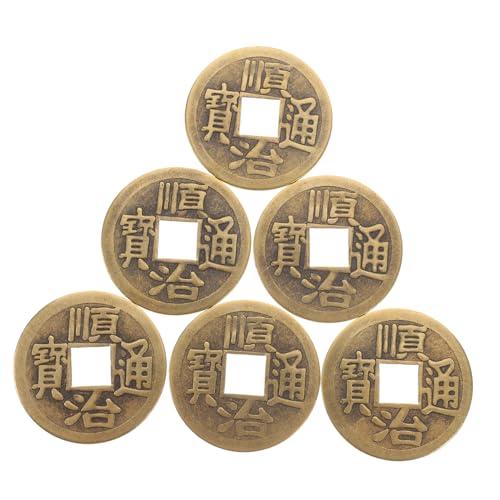 SOPOTUTU 6Stücke Chinesische Münzen Multifunktionale Bastelmünzen Glücksmünzen für DIY Projekte Feng Shui Zubehör für Auto und Zuhause Handgefertigte Messingmünzen SOPOTUTU 6Stücke Chinesische Münzen Multifunktionale Bastelmünzen Glücksmünzen für DIY Projekte Feng Shui Zubehör für Auto und Zuhause Handgefertigte Messingmünzen von SOPOTUTU