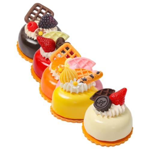 SOPOTUTU 6Stücke Realistisches Kuchen Dessert Modell Dekorative Simulationskuchen Für Zuhause Büro Und Mehr Foto Requisiten Für Festlichkeiten Und Events von SOPOTUTU