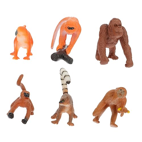 SOPOTUTU 6Stücke Teiliges Affenmodell Aus Realistische Tierfiguren Für Dekoration Und Lernspielzeug Und Langlebig Für Geburtstagsfeiern Und Themen SOPOTUTU 6Stücke Teiliges Affenmodell Aus Realistische Tierfiguren Für Dekoration Und Lernspielzeug Und Langlebig Für Geburtstagsfeiern Und Themen von SOPOTUTU