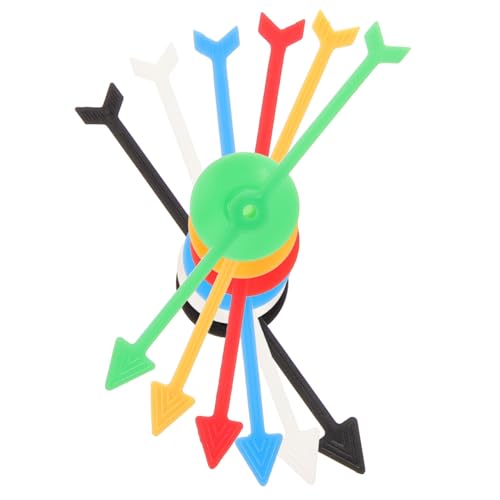 SOPOTUTU 6Stücke Teiliges Bunter Kunststoff Spielpfeile für Interaktive Spiele Multifunktionale DIY Zubehör für Brettspiele und Partys Drehpfeile für Familien und Eventunterhaltung von SOPOTUTU