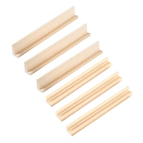 SOPOTUTU 6Stücke Teiliges Holz Domino Rack Wiederverwendbare Domino Halter Für Desktop DIY Dominos Spiele Zubehör Unterstützung Für Alphabetkarten Und Kreative Handarbeiten Langlebig von SOPOTUTU
