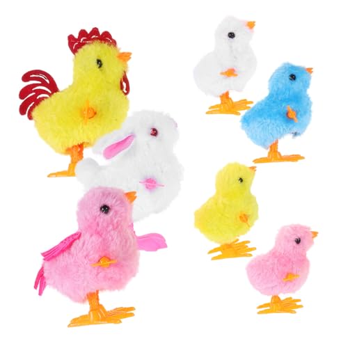 SOPOTUTU 7 Stück Auf dem Uhrwerk Küken Neuheitsspielzeug zum Aufziehen Flauschige Osterküken Partygeschenkküken hüpfendes Hasenspielzeug Kuscheltier Küken Küken- aufziehen Plüsch SOPOTUTU 7 Stück Auf dem Uhrwerk Küken Neuheitsspielzeug zum Aufziehen Flauschige Osterküken Partygeschenkküken hüpfendes Hasenspielzeug Kuscheltier Küken Küken- aufziehen Plüsch von SOPOTUTU