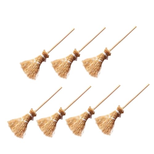 SOPOTUTU 7 Stück Mini-Besen deko Dekoration Schlafzimmer Weihnachten Gartenbesen im Freien Blitzgeschwindigkeitsmopp kleines Besenmodell Besenverzierung Buche Khaki SOPOTUTU 7 Stück Mini-Besen deko Dekoration Schlafzimmer Weihnachten Gartenbesen im Freien Blitzgeschwindigkeitsmopp kleines Besenmodell Besenverzierung Buche Khaki von SOPOTUTU