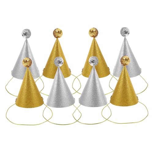 SOPOTUTU Kronenhut Zum Geburtstag Für Jungen Und Mädchen 8 Stück Kegelförmige Hüte Aus Papier Pompons Vielseitige Partydekorationen Für Jungen Und Mädchen SOPOTUTU Kronenhut Zum Geburtstag Für Jungen Und Mädchen 8 Stück Kegelförmige Hüte Aus Papier Pompons Vielseitige Partydekorationen Für Jungen Und Mädchen von SOPOTUTU