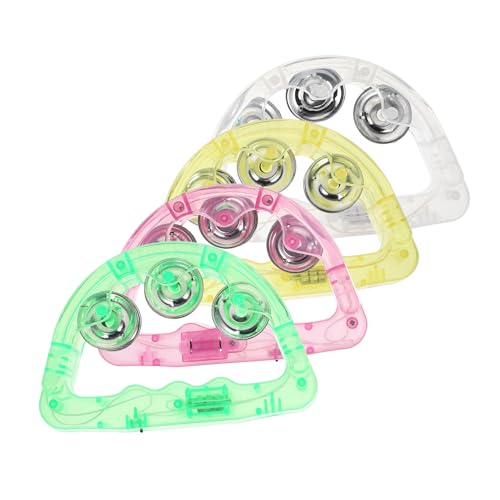SOPOTUTU 8 Stück LED Buntes Hand Tamburin Teiliges Leichtes Tragbares Schlaginstrument mit Leuchtenden Glocken Party und Auftritt Flash Prop für Kinderkoordination und SOPOTUTU 8 Stück LED Buntes Hand Tamburin Teiliges Leichtes Tragbares Schlaginstrument mit Leuchtenden Glocken Party und Auftritt Flash Prop für Kinderkoordination und von SOPOTUTU