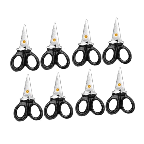 SOPOTUTU 8 Stück Miniatur Scheren Charms aus Resin Realistische Puppenhaus Dekoration Kleine Handliche Scheren Modelle für Mini Küche DIY Anhänger und Puppenhaus Zubehör von SOPOTUTU