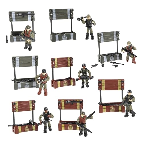 SOPOTUTU 8 Stück Miniatur Soldaten Figuren Bewegliche Miniaturen für Sandtisch Dekoration Schule Projekte Gartenlayouts Langlebiges Plastikspielzeug von SOPOTUTU