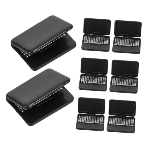 SOPOTUTU 8 Stück Puppenhaus Computer Miniatur Laptop Für So Tun Als Ob Laptop Computer Puppenhaus Miniaturen Möbel Mini Mini Zubehör Spielcomputer von SOPOTUTU