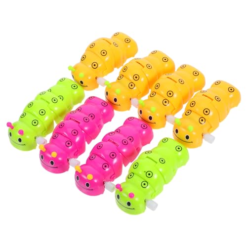 SOPOTUTU 8 Stück Teiliges Aufziehspielzeug Bunte Cartoon Raupen aus Hochwertigem Material Pädagogisch Fördernd als Kindergeburtstagsgeschenk und Party Mitgebsel Zufällige Zufällige Farbe von SOPOTUTU