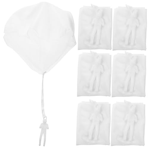 SOPOTUTU 8 Stück Teiliges DIY Fallschirm Bemalbare Fallschirmspringer Figuren Leichte Outdoor Flugspielzeuge für Buntes Wurfspiel für Jungen und Mädchen für Draußen und Zufällige Farbe von SOPOTUTU
