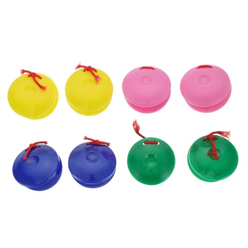 SOPOTUTU 8 Stück Teiliges Finger kastagnetten Kunststoff Bunte Musikspielzeuge für Sichere Percussion Instrumente zur Musikalischen Früherziehung und Sensorischen Entwicklung von SOPOTUTU