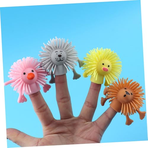 SOPOTUTU 8 Stück Teiliges Fingerpuppen Set aus Weichem TPR mit Niedlichen Tiermotiven Bunte Langlebige Fingerspielzeuge für Kindergeburtstag Stressabbau und Themenpartys von SOPOTUTU