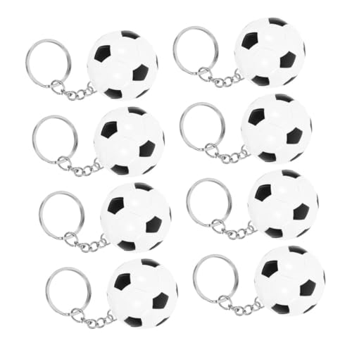 SOPOTUTU 8 Stück Teiliges Fußball Schlüsselanhänger Kleine Bälle Robuste Metall Abs-materialien Tragbar und Leicht als Geburtstags-mitgebsel Fasching Accessoires und Team Souvenir für von SOPOTUTU