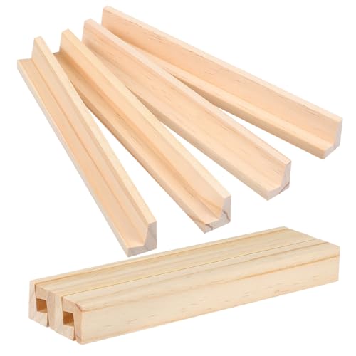 SOPOTUTU 8 Stück Teiliges Holz Domino Ständer Multifunktionale Domino Tabletts Basis für Buchstaben Lernspiele und DIY Präsentation von SOPOTUTU