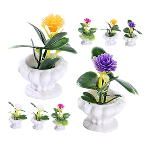 SOPOTUTU 8 Stück Teiliges Mini Pflanzen für Puppenhaus Künstliche Bonsai im Topf Lebensechte Miniatur Deko Grünfarbene Landschaftsrequisite Platzsparend und Farbintensiv für Mini Garten SOPOTUTU 8 Stück Teiliges Mini Pflanzen für Puppenhaus Künstliche Bonsai im Topf Lebensechte Miniatur Deko Grünfarbene Landschaftsrequisite Platzsparend und Farbintensiv für Mini Garten von SOPOTUTU