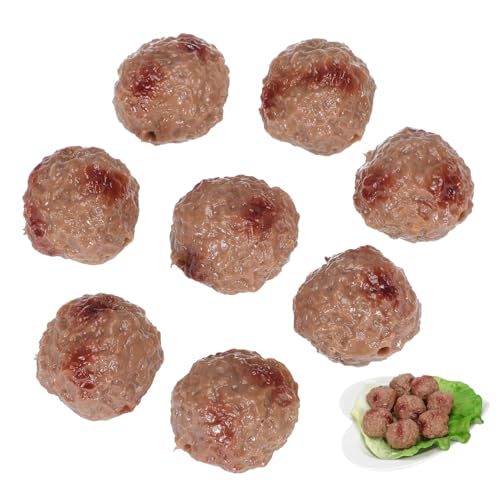 SOPOTUTU 8 Stück Teiliges Realistische Rindfleischbällchen Deko Modelle Lebensnahe Fake Food Requisiten für Küche Fotografie Grillfans Langlebig und Sicher für Schule Supermarkt Hotel von SOPOTUTU