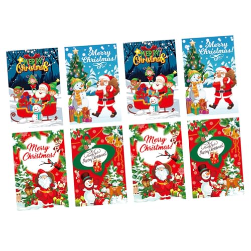 SOPOTUTU 8 Stück Teiliges Weihnachtsweinflaschen Aufkleber aus Papier Langlebig und Sicher Selbstklebende Flaschenetiketten für Wein Bier Partydekorationen und Festliche Feierlichkeiten von SOPOTUTU